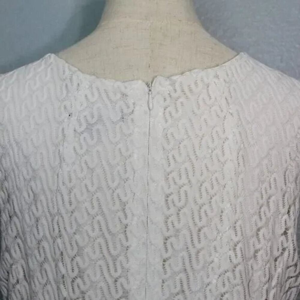R&K White & Pastel Colored Lace Dress Size 18 - Picture 9 of 12